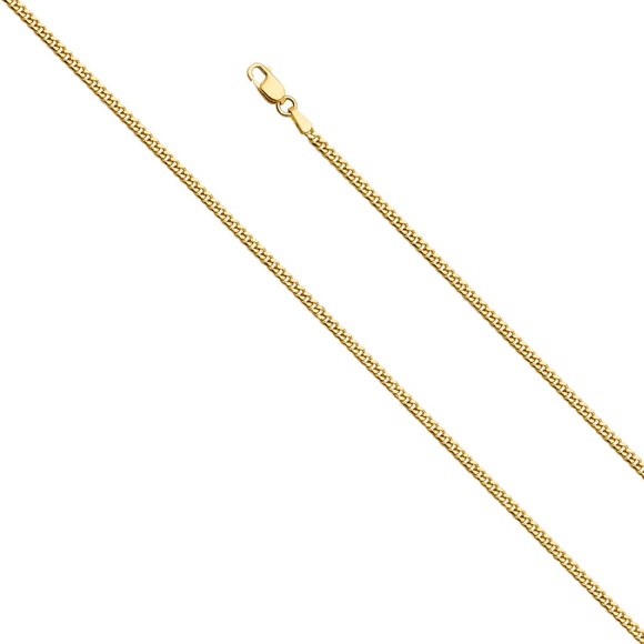14k Yellow Gold 2.2 mm Miami cuban Chain - 24"